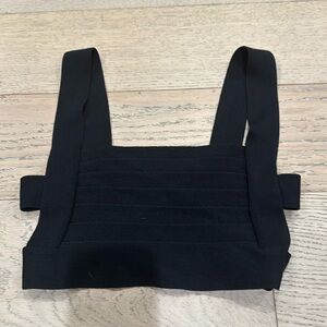 Adika black bandaged crop top bralette XS
